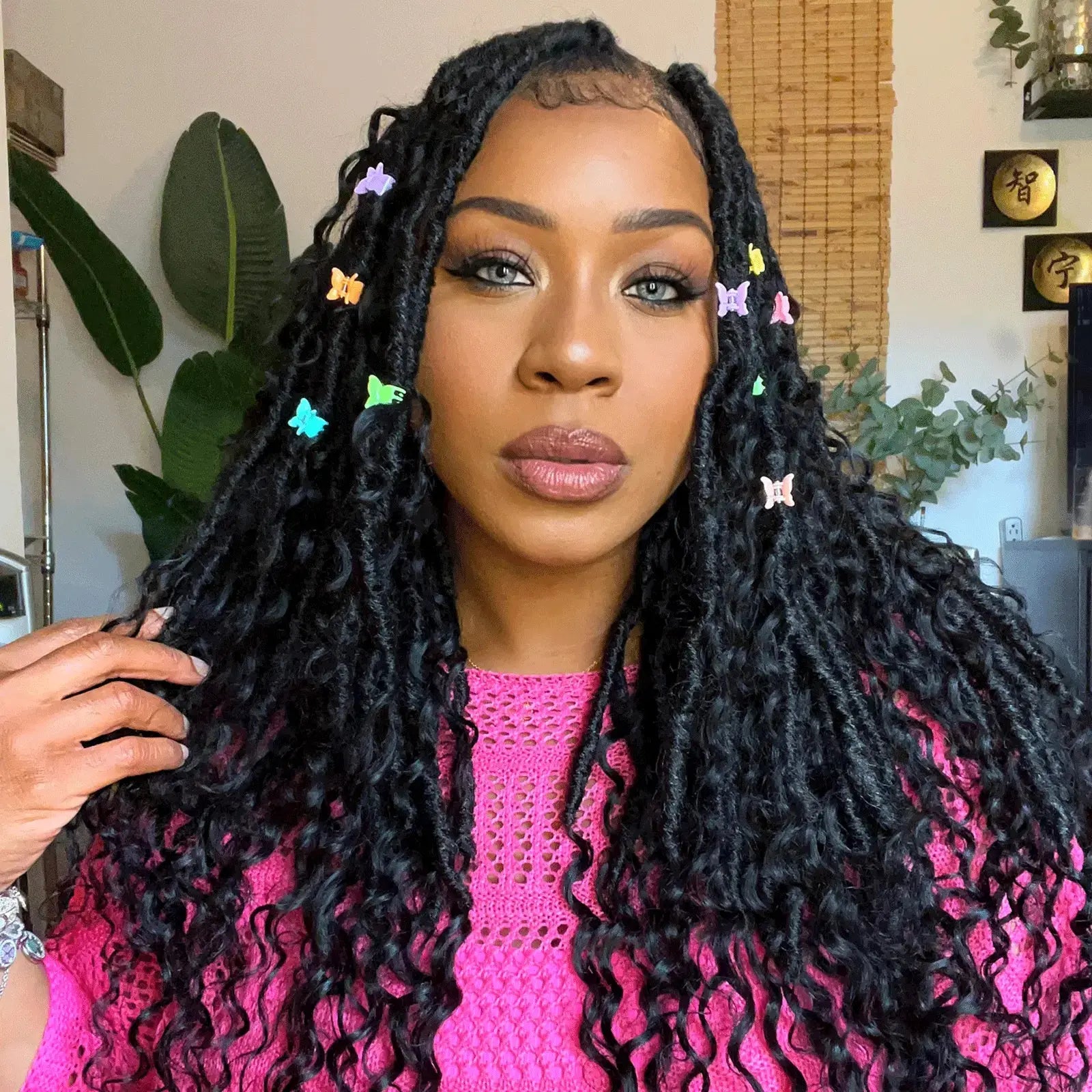 Toyotress Boho Locs With Human Hair Curls Pre Looped Goddess Boho Dreadlocks Curly Full Ends Hair Extensions